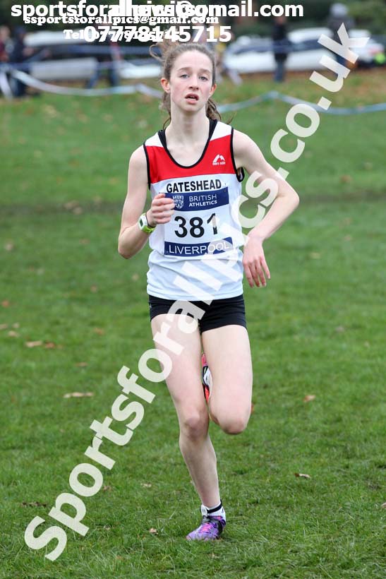 Girls under-15s British Athletics Liverpool Cross Challenge, Sefton Park, Liverpool. Photo:  David T. Hewitson/Sports for All Pics